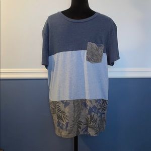 American Eagle Tri Colored Pocket Tee